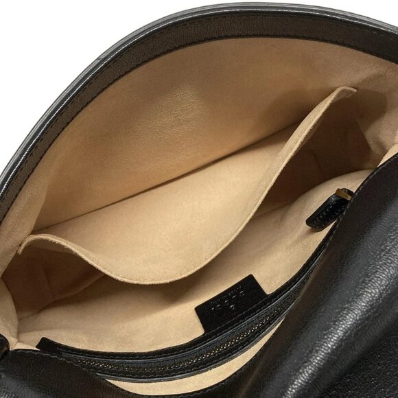 Auth GUCCI GG Marmont Black Leather Shoulder Bag - Picture 16 of 16